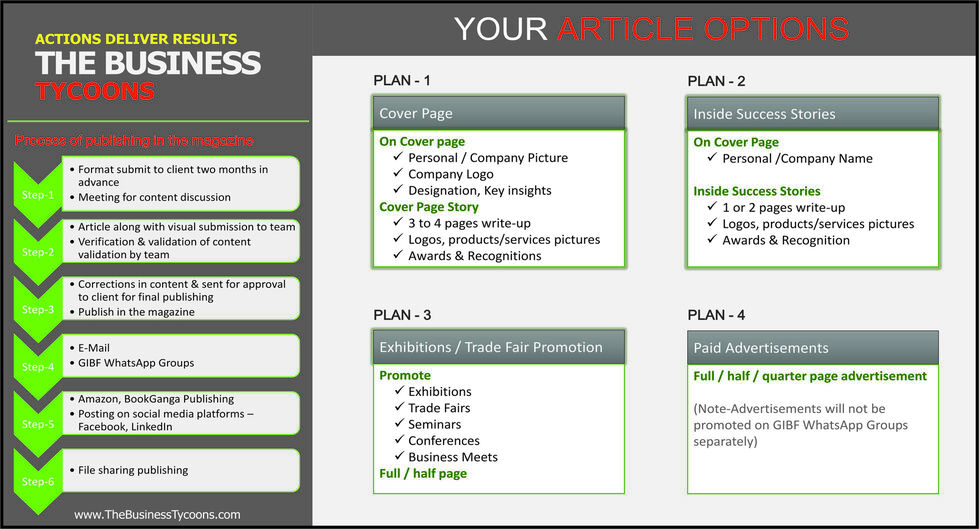 The Business Tycoons - Article Options