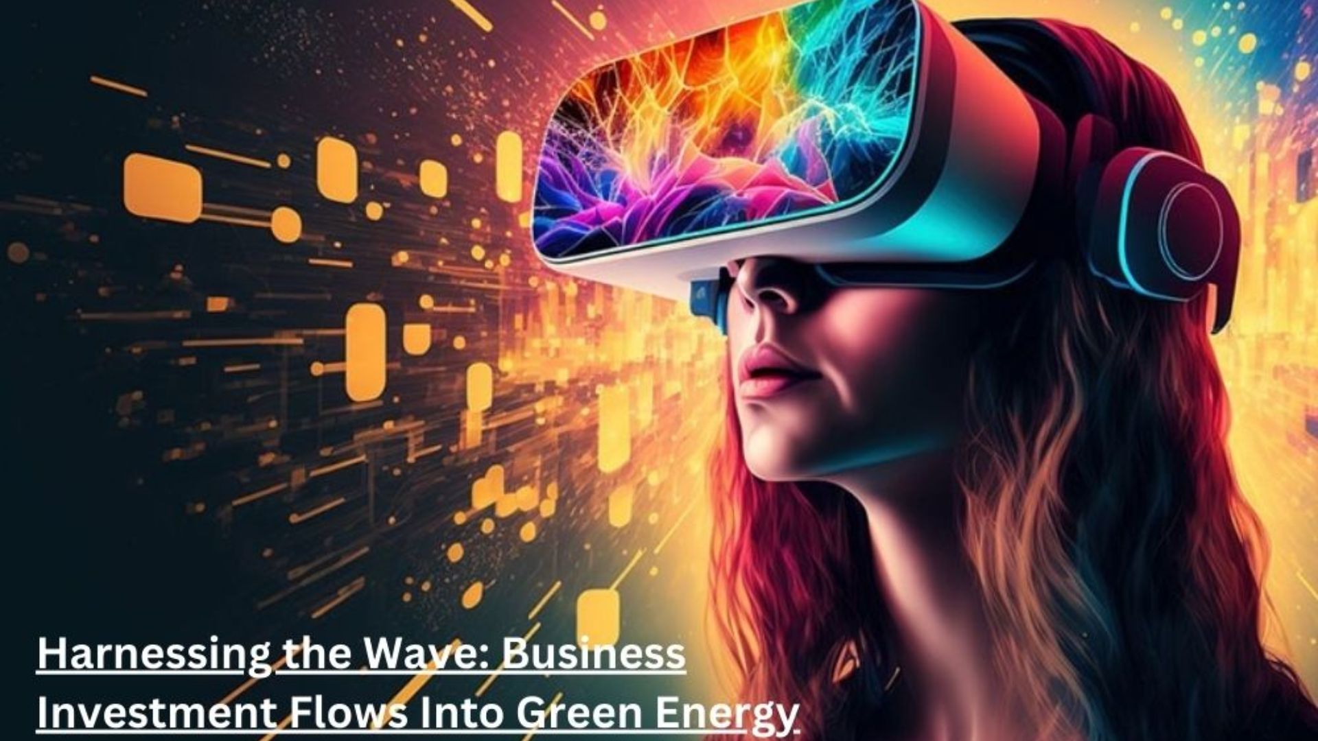 Business using immersive technology, virtual reality and augmented reality illustration