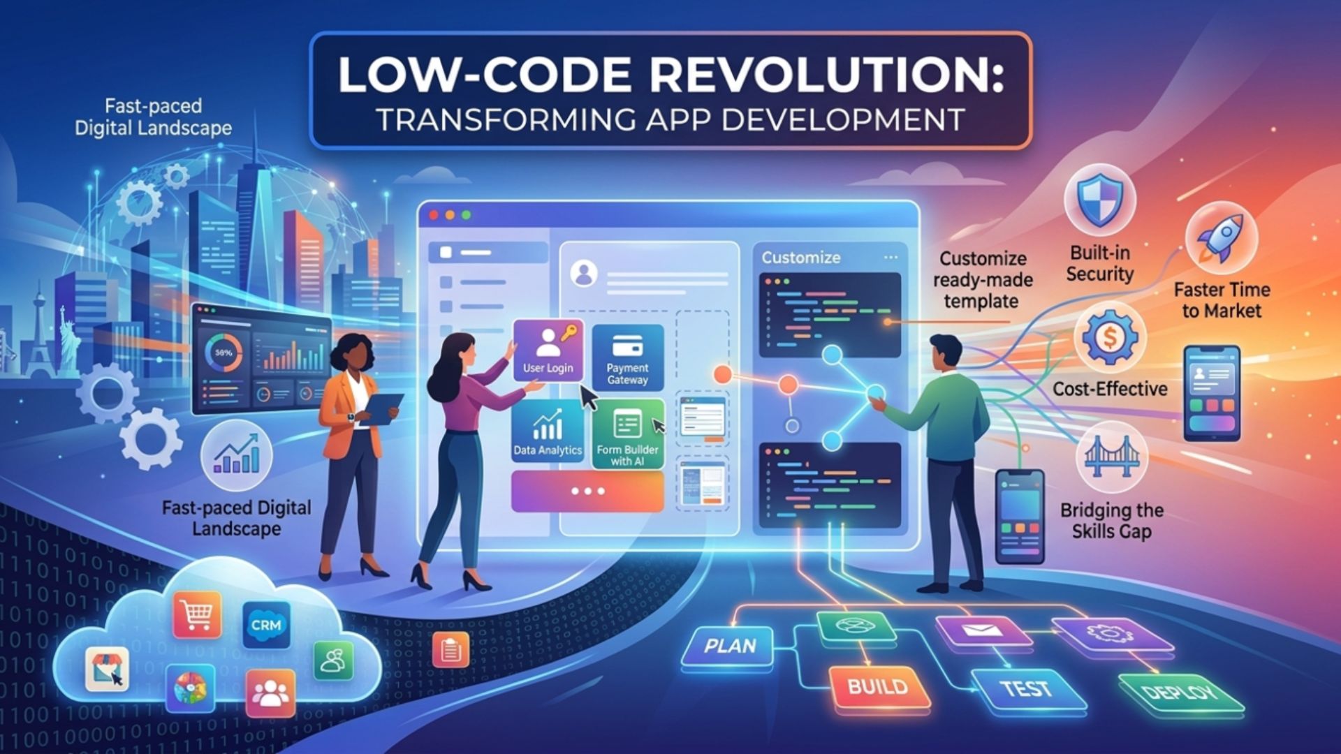 "Transforming business with low-code and no-code app development solutions"