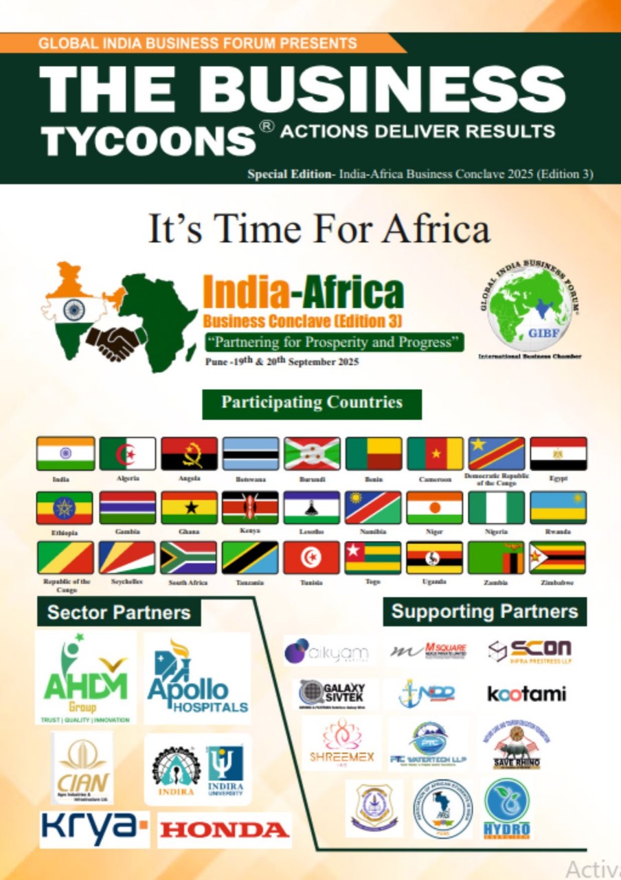 India-Africa Business Conclave 2025 by GIBF & The Business Tycoons showcasing global leaders, trade, investment.