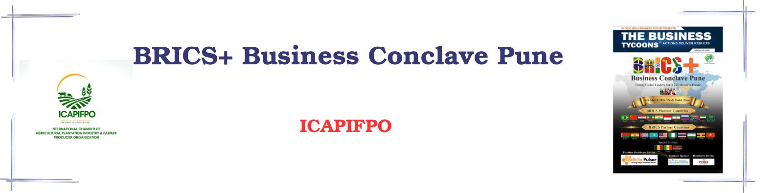 ICAPIFPO featured at BRICS+ Business Conclave Pune promoting global agricultural collaboration