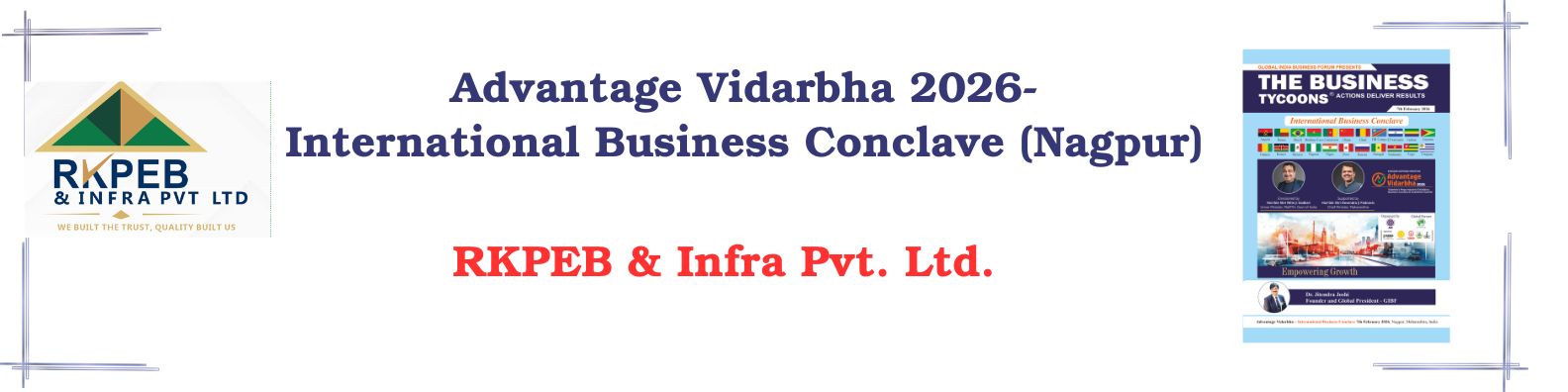 Banner of RKPEB at Advantage Vidarbha 2026 Business Conclave Nagpur