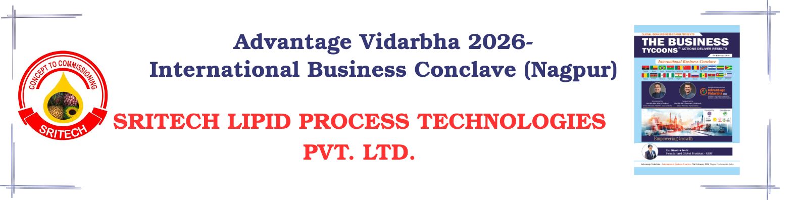 SRITECH Lipid Process Technologies Pvt Ltd at Advantage Vidarbha 2026 Business Conclave Nagpur