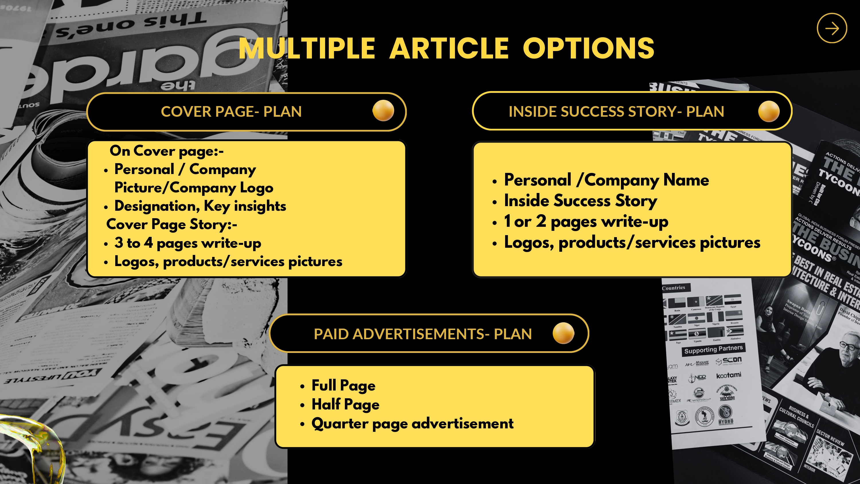 The Business Tycoons Multiple Article Option